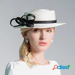cappelli in poliestere eleganti stile vintage con fiore /