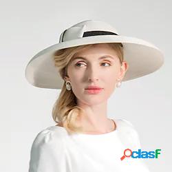 eleganti cappelli da donna in poliestere con fiocco/color