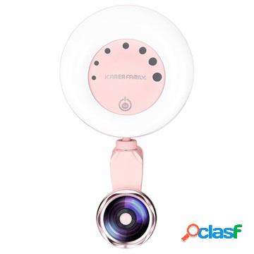 iCarer Family Beauty Selfie LED Light & Camera Lens - Rosa