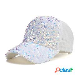 nuovo lucido paillettes unisex cotone cappello da papà