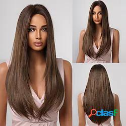 parrucche sintetiche lunghe diritte di haircube capelli