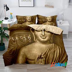 set biancheria da letto buddha copripiumino mandala set