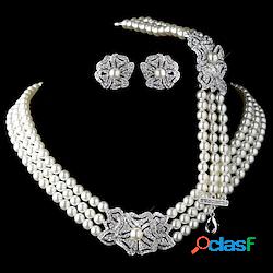 set di gioielli da sposa europei e americani di fascia alta