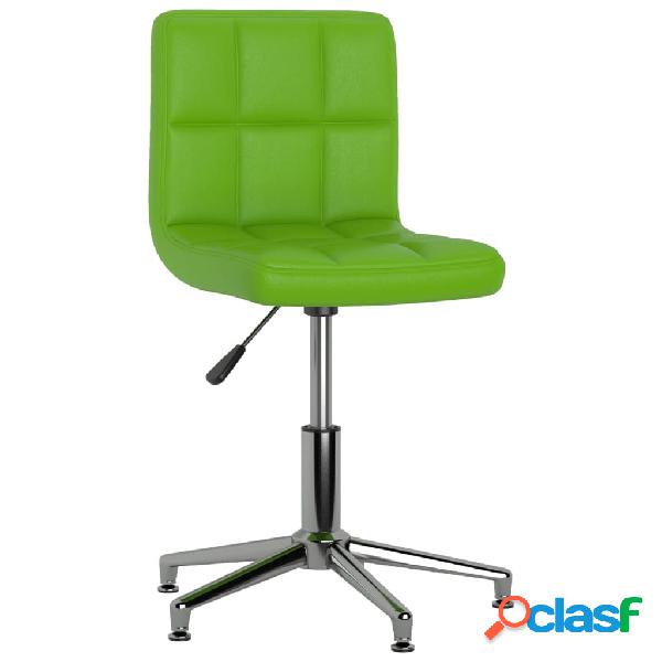 vidaXL 3087663 Swivel Dining Chair Green Faux Leather