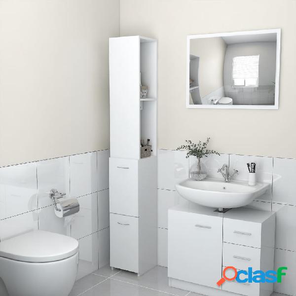 vidaXL Armadietto da Bagno Bianco 25x25x170 cm in Truciolato