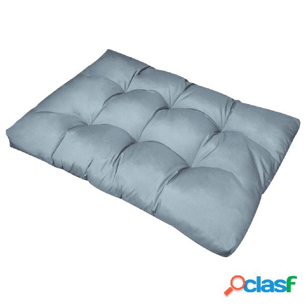 vidaXL Cuscino per Sedile Imbottito 120 x 80 x 10 cm Grigio