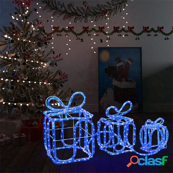 vidaXL Decorazione Natale Scatole Regalo con 180 LED Interni
