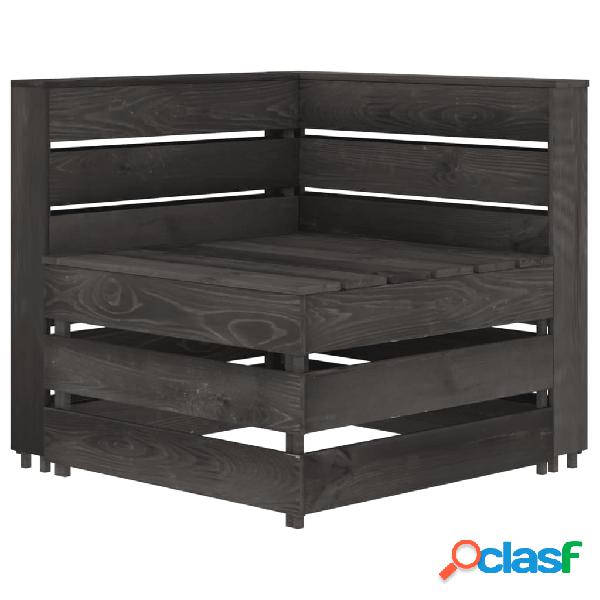 vidaXL Divano Angolare da Giardino su Pallet in Pino