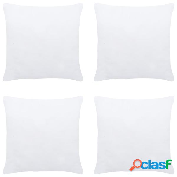 vidaXL Imbottitura per Cuscini 4 pz 50x50 cm Bianco