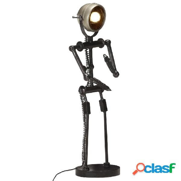 vidaXL Lampada da Pavimento Umanoide con Faro Motocicletta