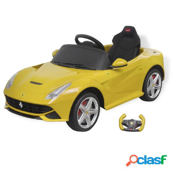 vidaXL Macchina Cavalcabile Ferrari F12 Gialla 6V Con