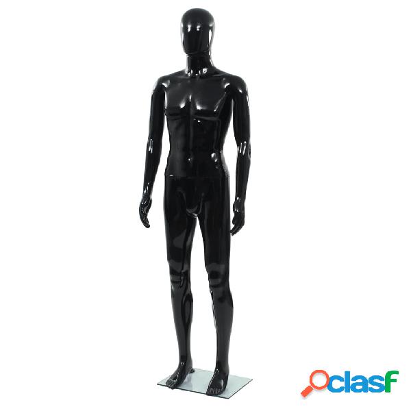 vidaXL Manichino Uomo Figura Intera Base in Vetro 185 cm