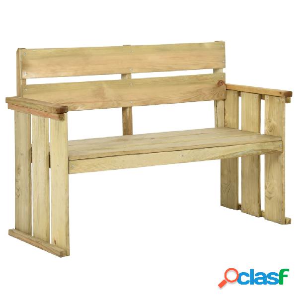 vidaXL Panchina da Giardino 121 cm in Legno di Pino