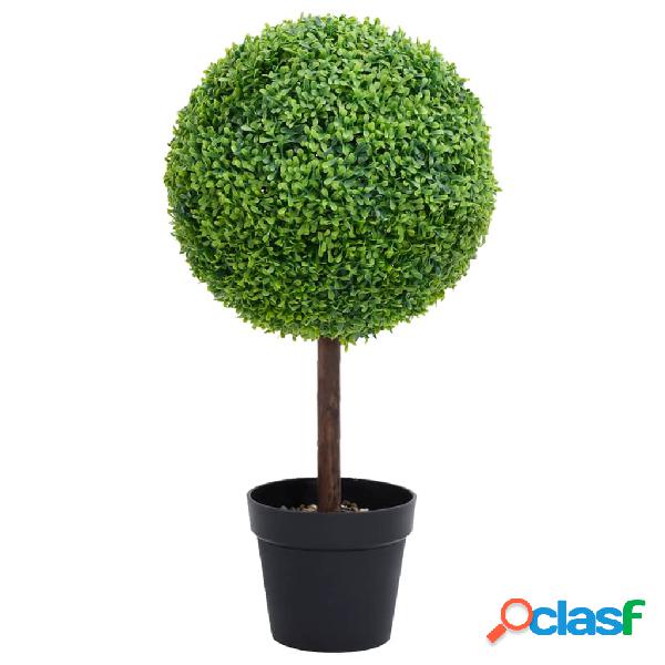 vidaXL Pianta di Bosso Artificiale a Sfera con Vaso Verde 71