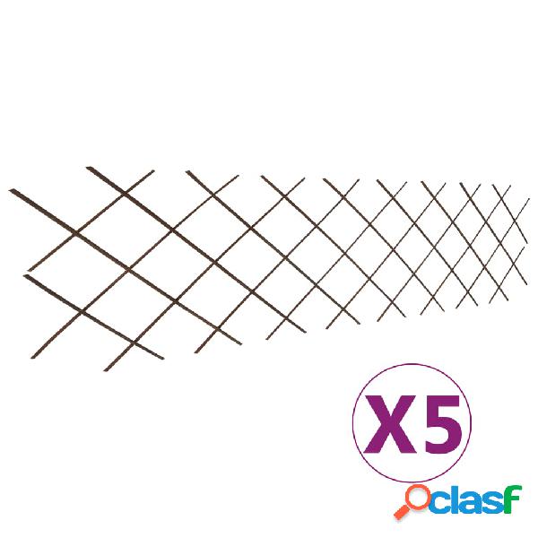 vidaXL Recinzione a Traliccio in Salice 5 pz 180x60 cm
