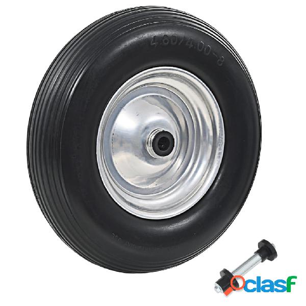 vidaXL Ruota per Carriola con Asse in PU Solido 4.00-8 390