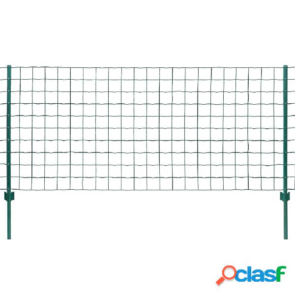 vidaXL Set Recinzione Euro 20x1 m in Acciaio Verde