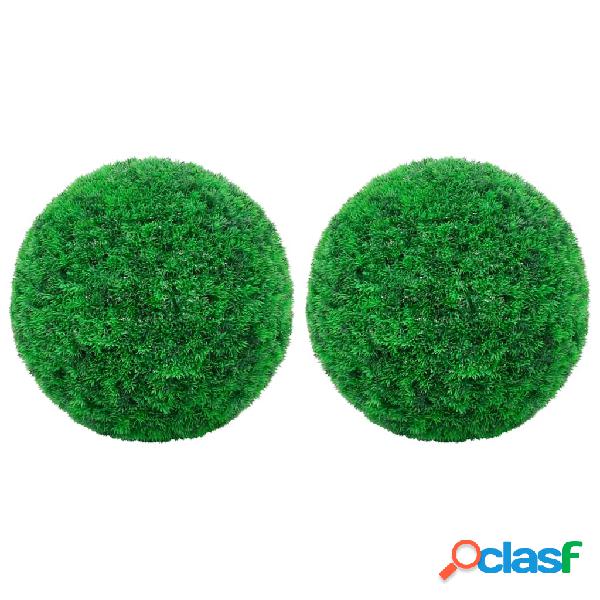 vidaXL Sfere di Bosso Artificiale 2 pz 27 cm
