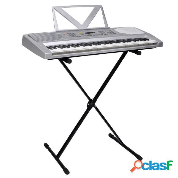 vidaXL Tastiera Elettrica 61 Tasti con Leggio e Supporto