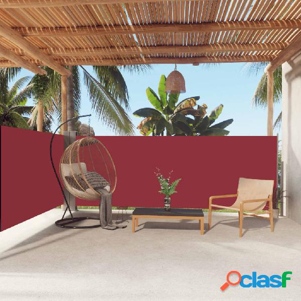 vidaXL Tenda da Sole Laterale Retrattile Rossa 140x600 cm