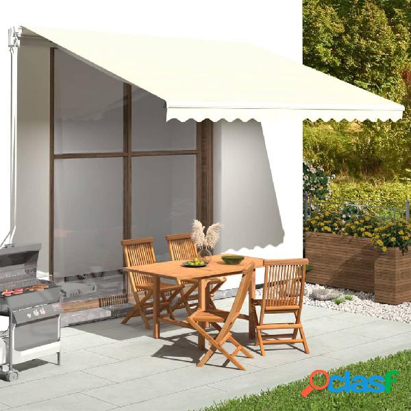 vidaXL Tessuto di Ricambio per Tenda da Sole Crema 4x3,5 m