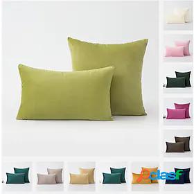 1 pcs Polyester Pillow Cover, Modern Solid Colored Seamed