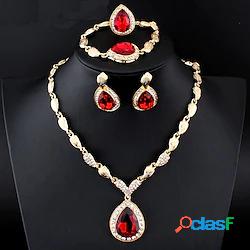 1 set I monili nuziali For Per donna Blu Rosso Matrimonio