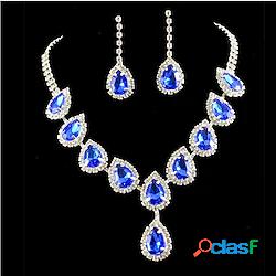 1 set Set di gioielli I monili nuziali For Per donna Natale