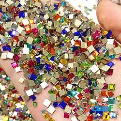 100 pz nail art a forma di diamante di colore misto diamanti