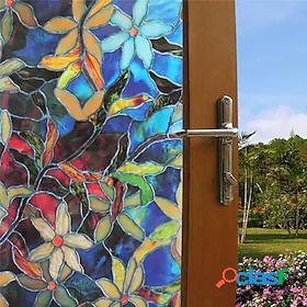 10045cm PVC Frosted Static Cling Stained Glass Film Window