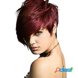 1b/99j bordeaux corto bob pieno fatto a macchina pixie cut