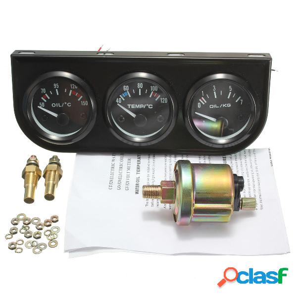 2 Pollici 52mm Kit Indicatore di Temperatura e Pressione di