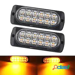 2 pz led auto luce stroboscopica luce di avvertimento di