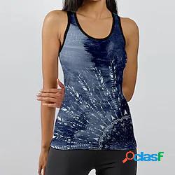 21Grams Per donna Top yoga Di tendenza Viola Blu marino