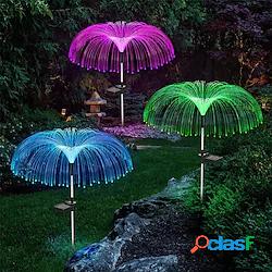 2pcs luci solari da giardino luci luminose meduse luci