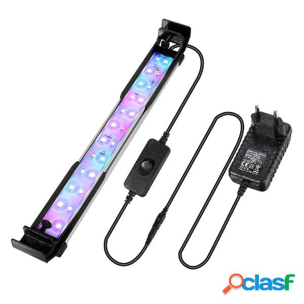 32CM 24LED RGB Acquario Fish Tank Light 2 Modalità Doppio