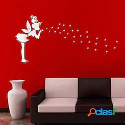 3d specchio wall sticker home decor principessa decorazioni