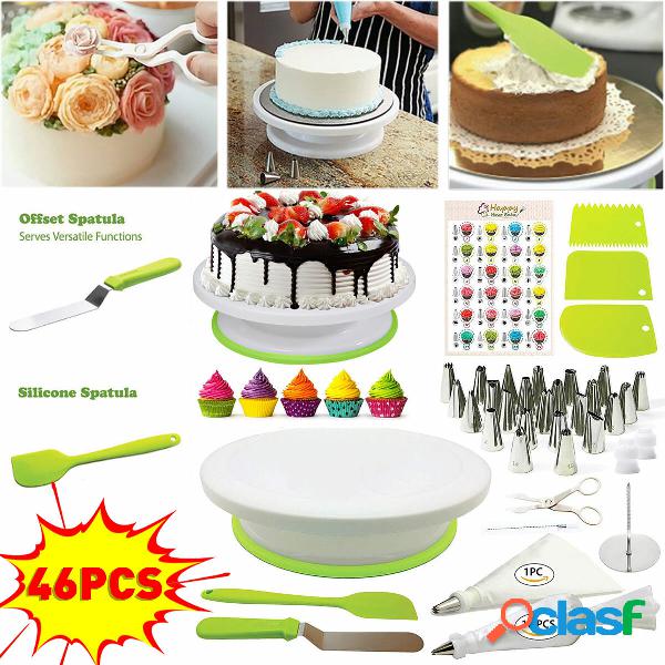 46PCS Torta Giradischi Cake Decorating Strumenti Kit Tavola