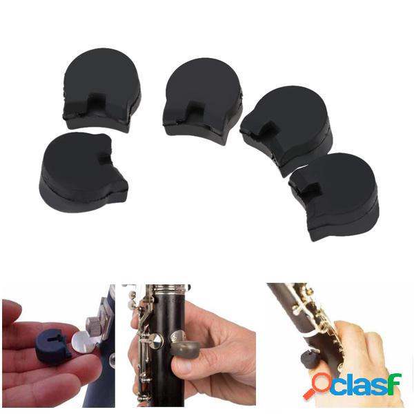 5pcs pratici cuscini in gomma per clarinetto nero