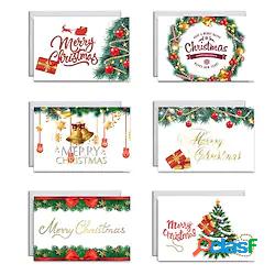 6 pz Natale Albero Carte di congratulazioni Biglietti di