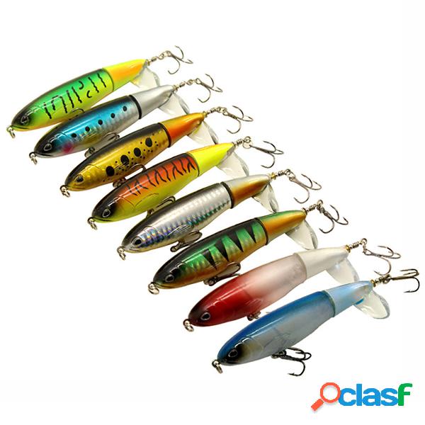 8pcs TORCIA richiamo materie plastiche esca da mosca 3d fish