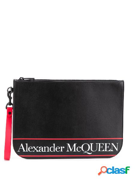 ALEXANDER MCQUEEN POCHETTE UOMO 5508151SJ5B1092 PELLE NERO