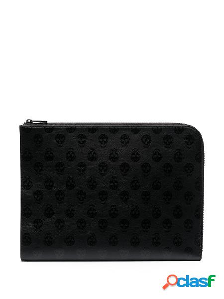 ALEXANDER MCQUEEN POCHETTE UOMO 6094811AAAN1000 PELLE NERO