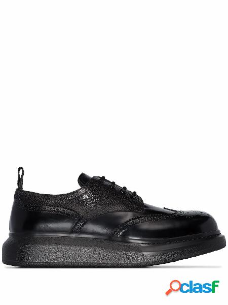 ALEXANDER MCQUEEN STRINGATE UOMO 586200WHX531000 PELLE NERO