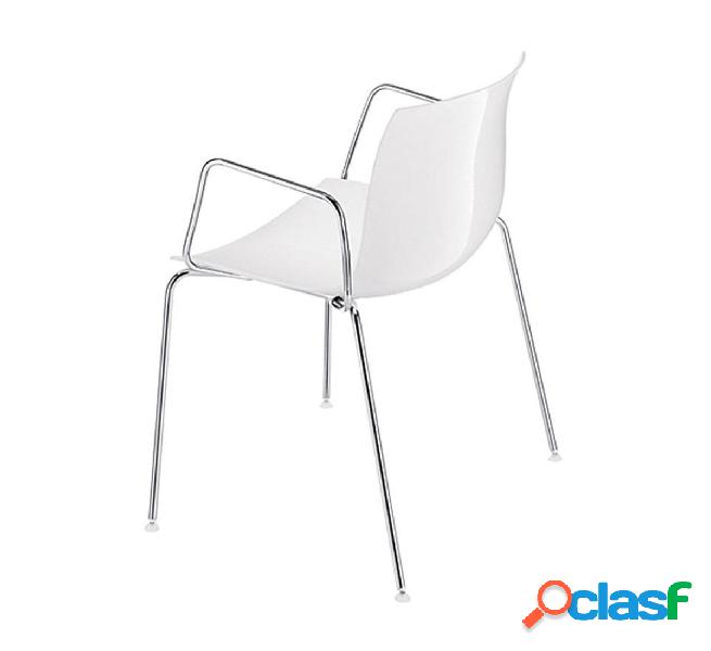 Arper Catifa 46 Sedia - Braccioli Monocolore / Base CRO