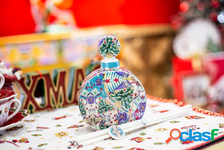 Baci Milano Bottiglia diffusore Xmas Platino porcellana