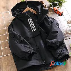 Bambino Da ragazzo Cappotto Manica lunga Nero Blu marino