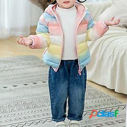 Bambino Unisex Piume Cappotto Manica lunga Blu Rosa Color