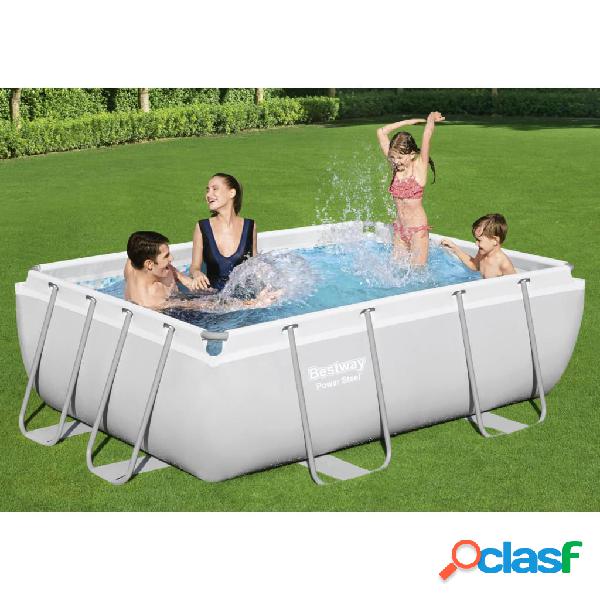 Bestway Set Piscina Power Steel Rettangolare 282x196x84 cm