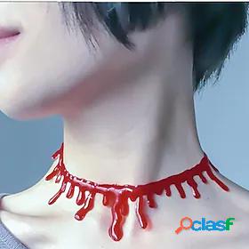 Blood Sangue Necklace Chocker Womens Funny Halloween